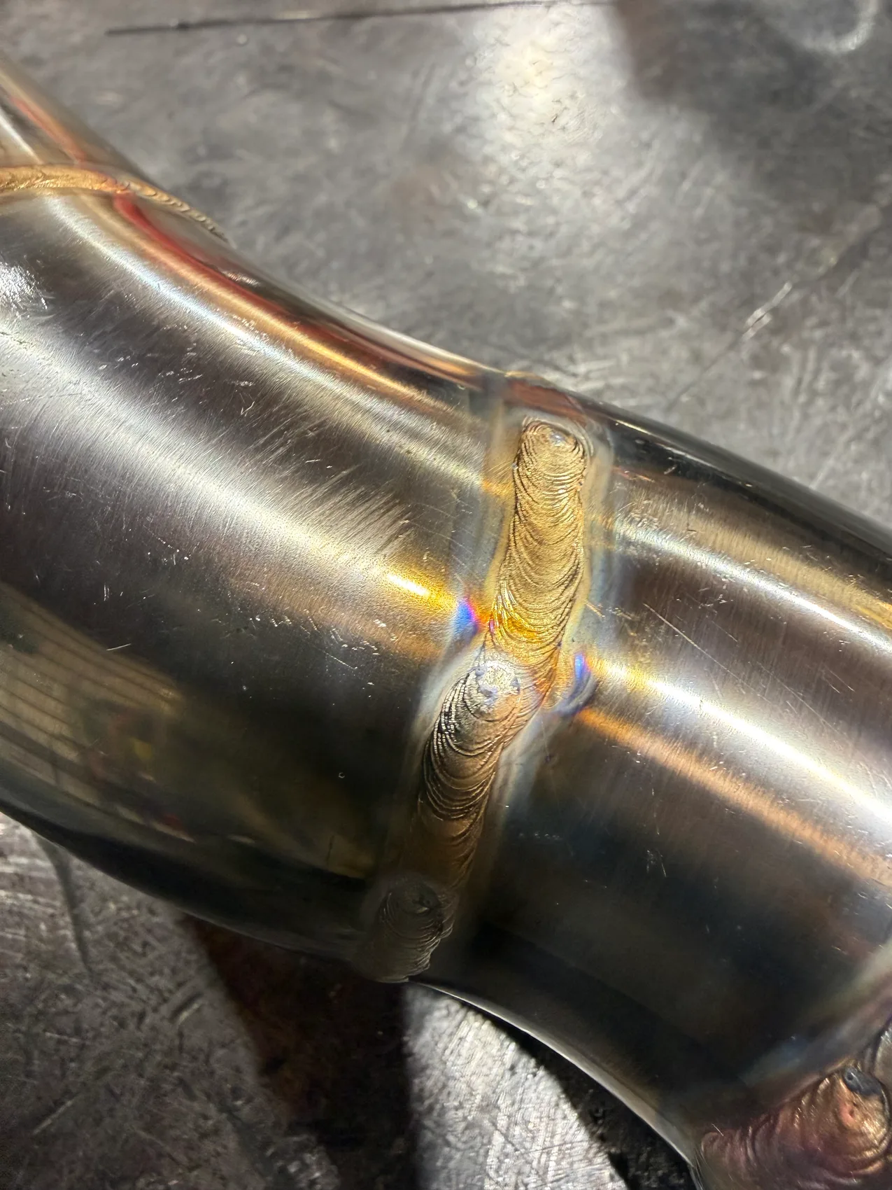 Sanitary TIG weld on stainless tube