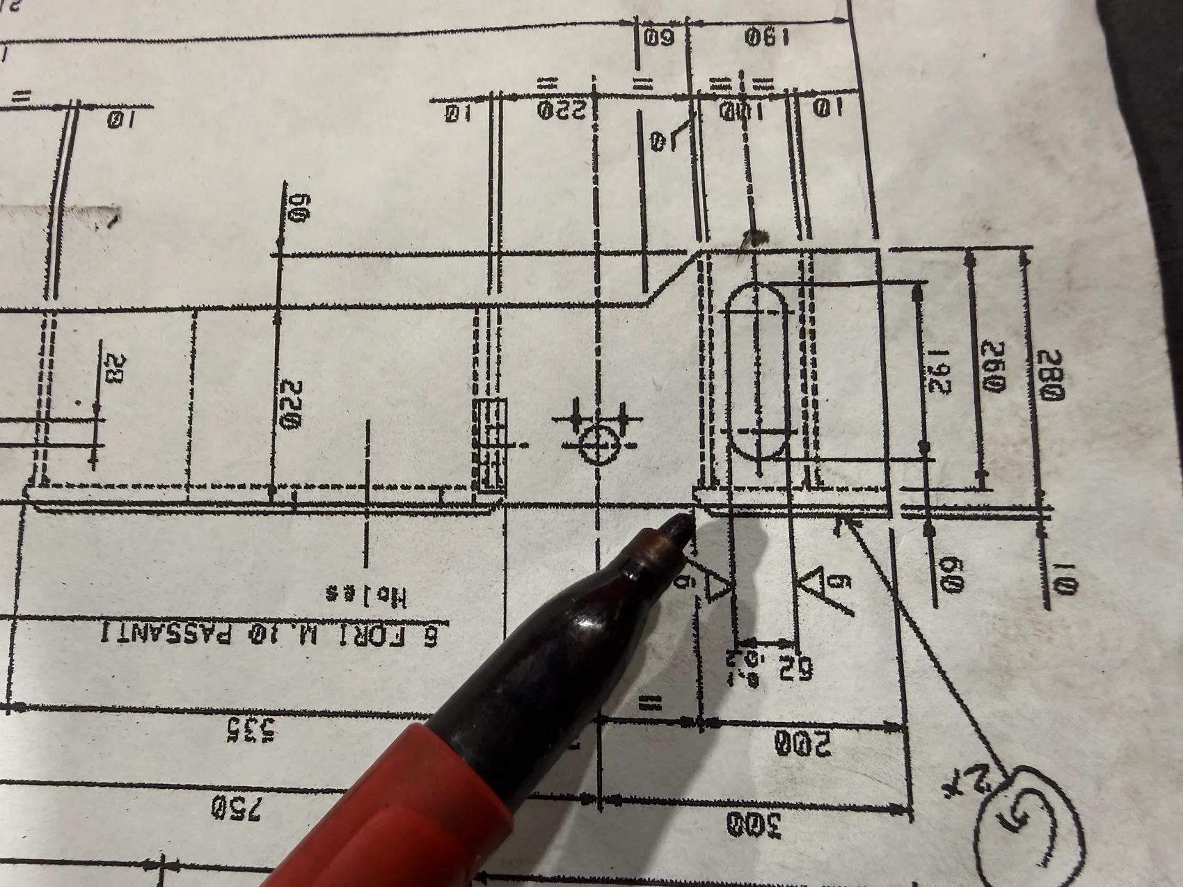 Building to print: dimensioned blueprint fit-up