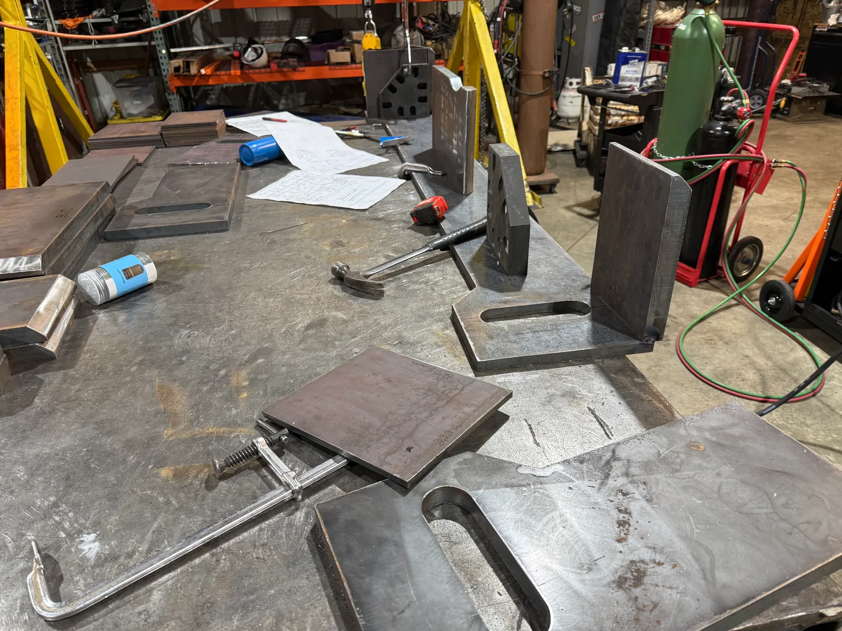 Box-weldment fit-up in progress